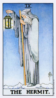 De Kluizenaar Betekenis van de tarotkaart De Kluizenaar